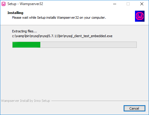 WampServer 3 telepítése - a telepítés folyamata